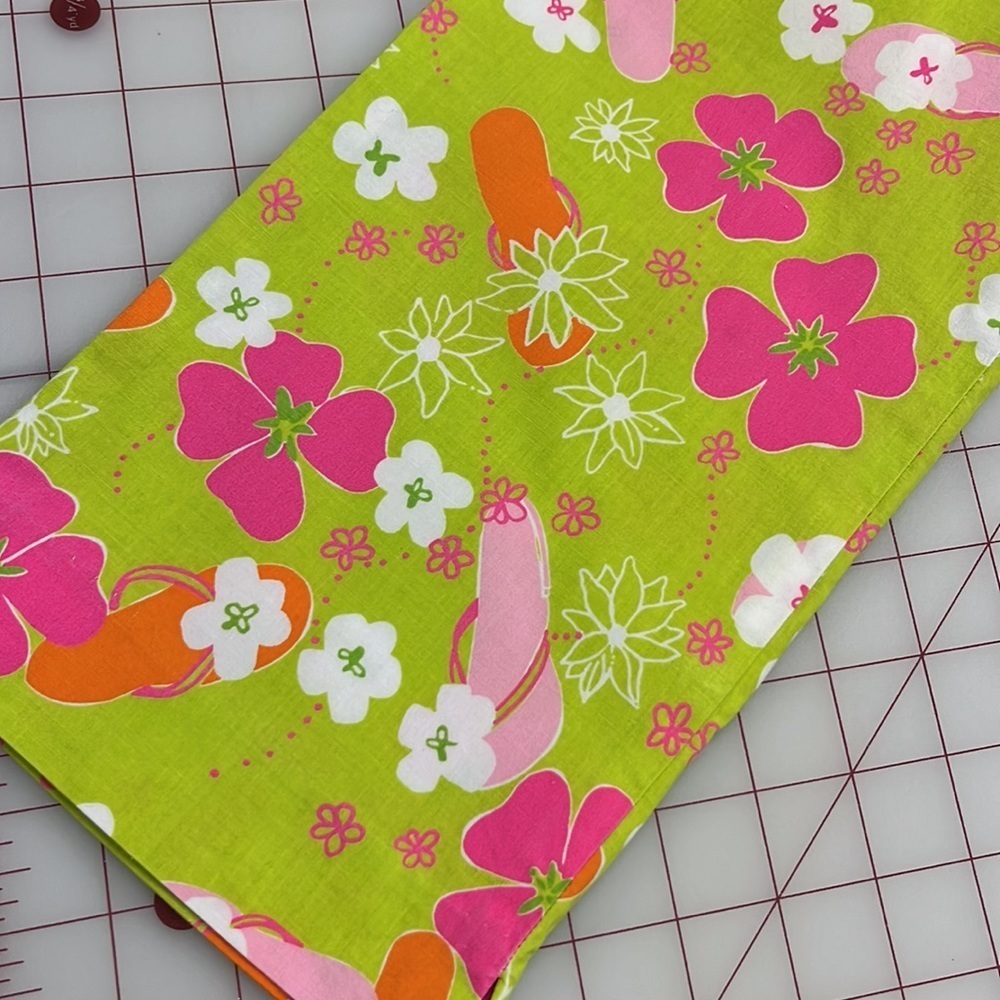 LILLY PULITZER Vintage Gidget Preppy Retro Pink/Green Flip Flop Floral Capri 2 - Picture 9 of 13